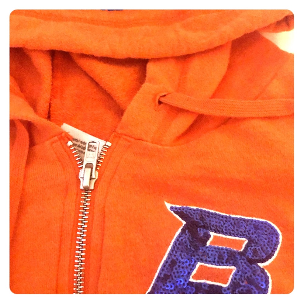 Boise State 1/2 length hooded sweatshirt